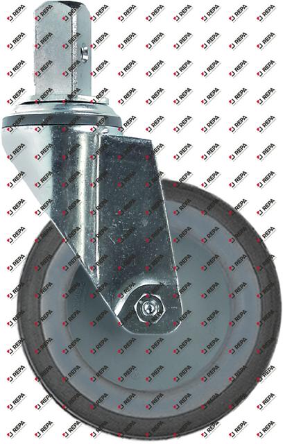 Ruota girevole perno H 161mm perno ø 22x22mm