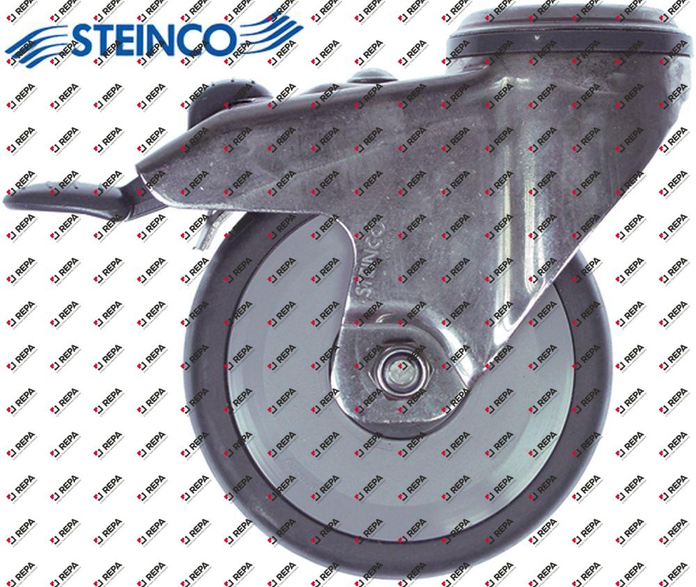 Roue pivotante trou H 135mm avec frein de roue