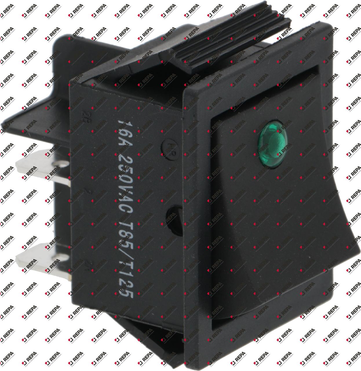 Rocker switch mounting measurements 30x22mm green