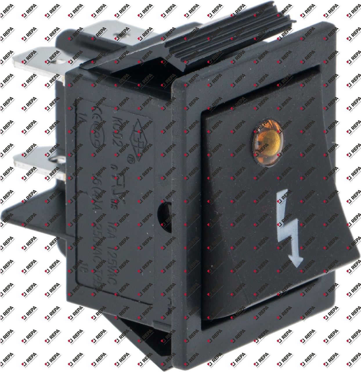 Rocker switch mounting measurements 30x22mm orange
