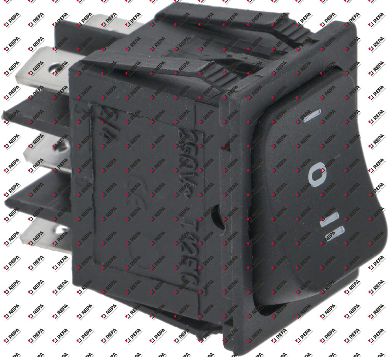 Rocker switch mounting measurements 30x22mm black