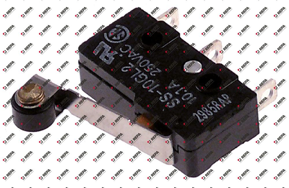 Microswitch roller lever operated 250V 5A 1CO