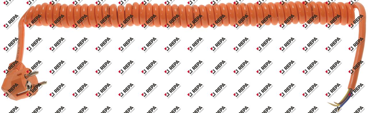 Câble spiralé 1,5mm² 3-pôles orange L 500mm