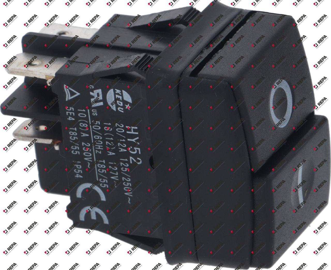 Push switch mounting measurements 30x22mm black