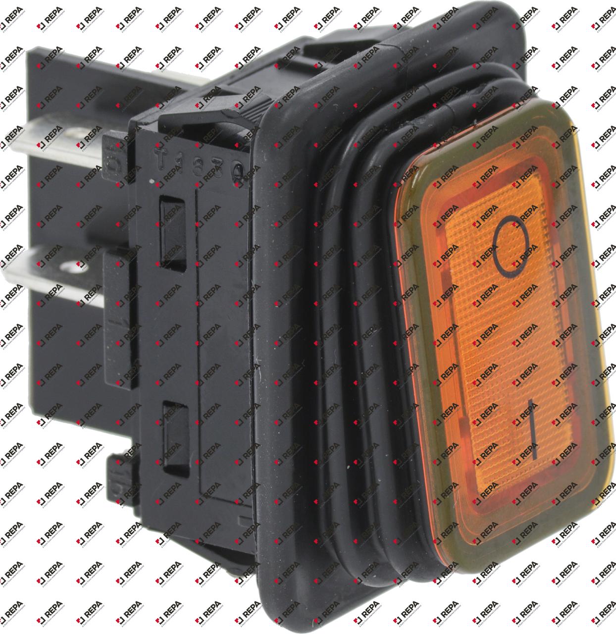 Rocker switch mounting measurements 30x22mm orange