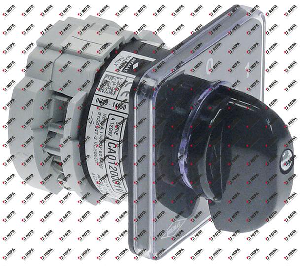 Drehschalter 12 A Achse ø 5x5mm Achslänge 21 mm