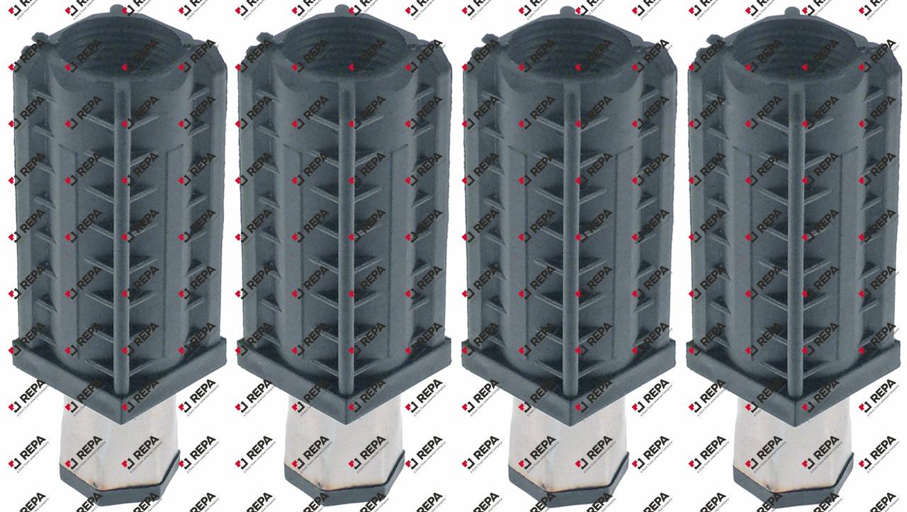 Piede plastica/inox H 23-92mm
