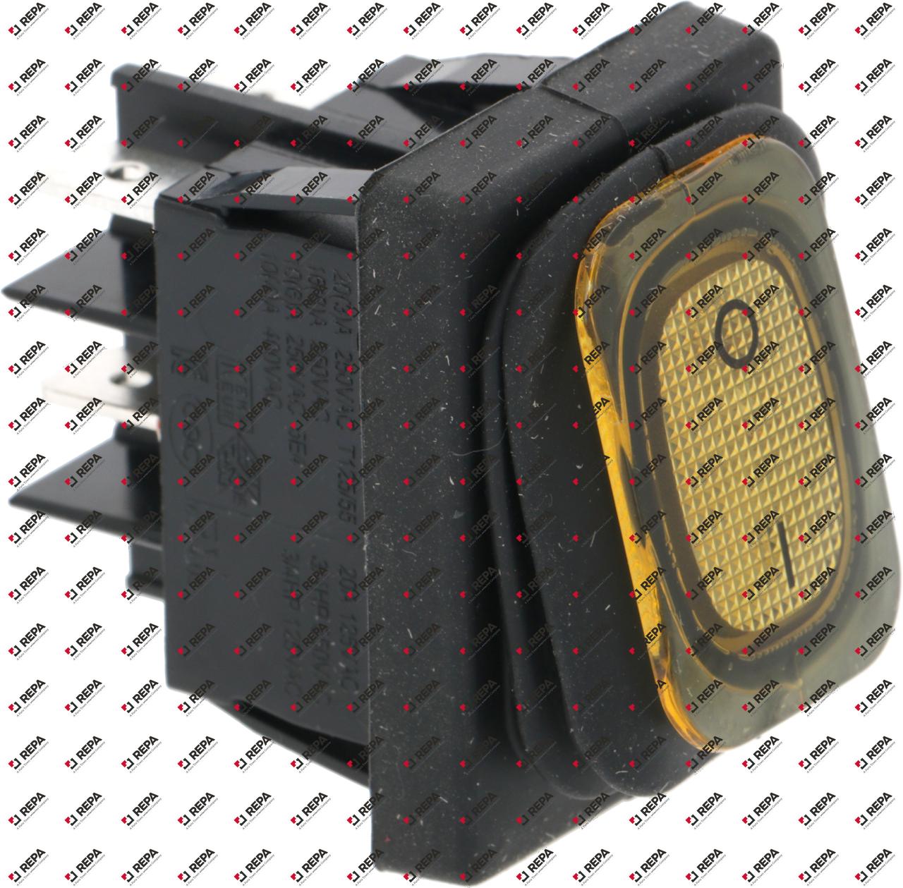 Rocker switch mounting measurements 30x22mm yellow