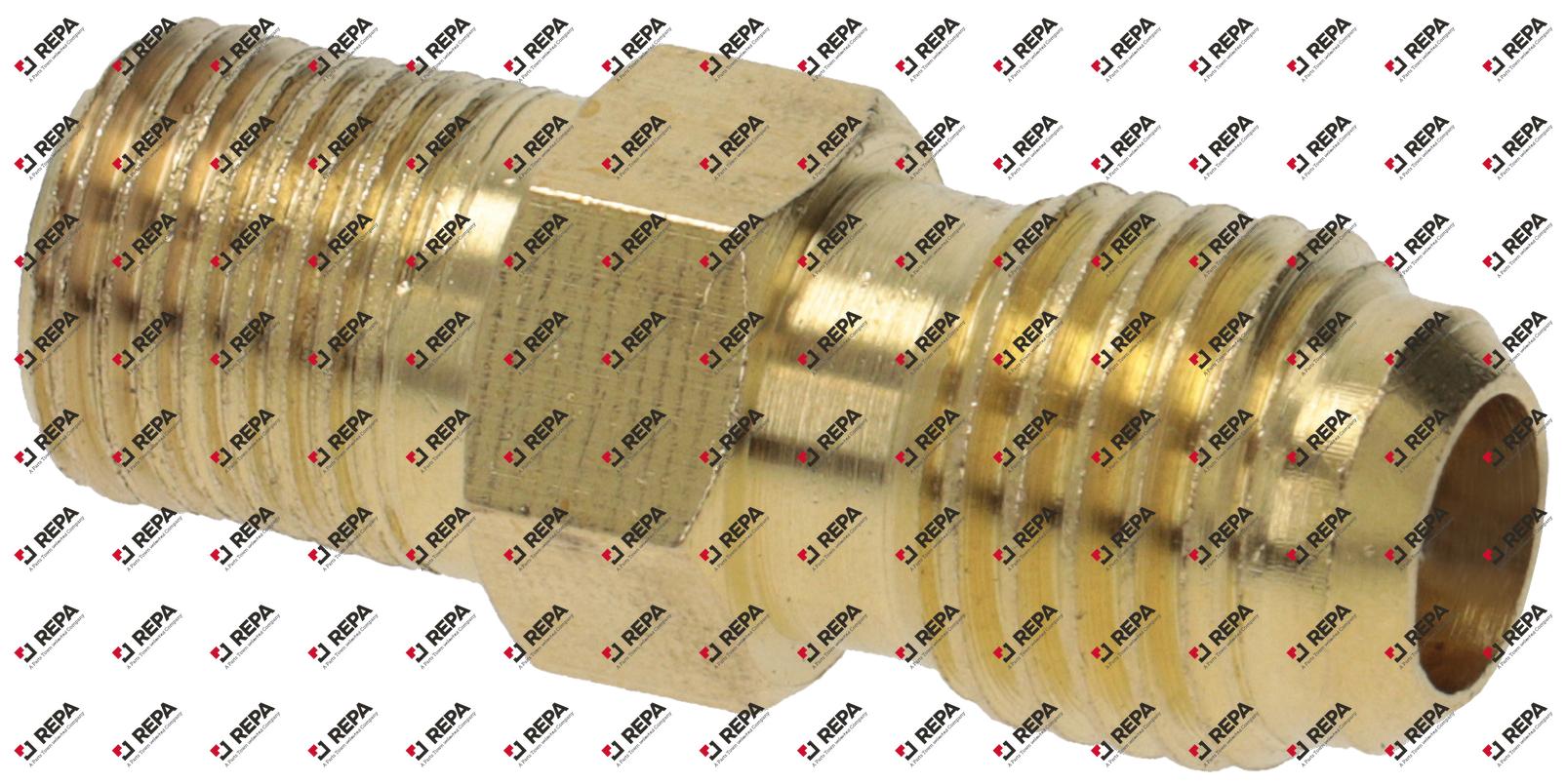 Dubbelnippel aansluiting 1/4" SAE - 1/8" NPT