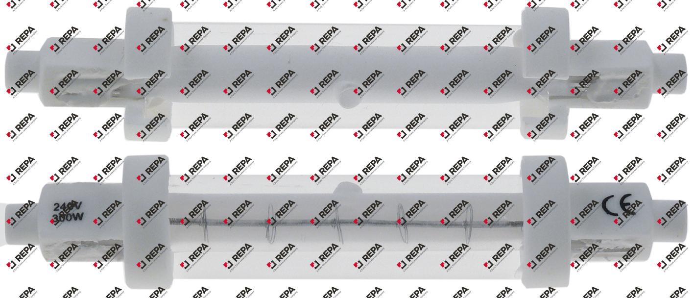 Infrarotlampe Fassung R7s 240 V 300 W L 117,6 mm