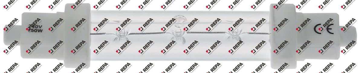 Infrarotlampe Fassung R7s 240 V 150 W L 117,6 mm