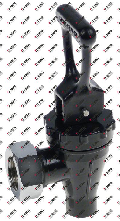 Auslaufhahn ø 40 mm Eingang 1/2" komplett Typ AFD