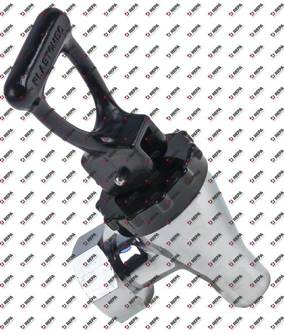 Auslaufhahn Messing verchromt ø 40 mm Eingang 1/2"
