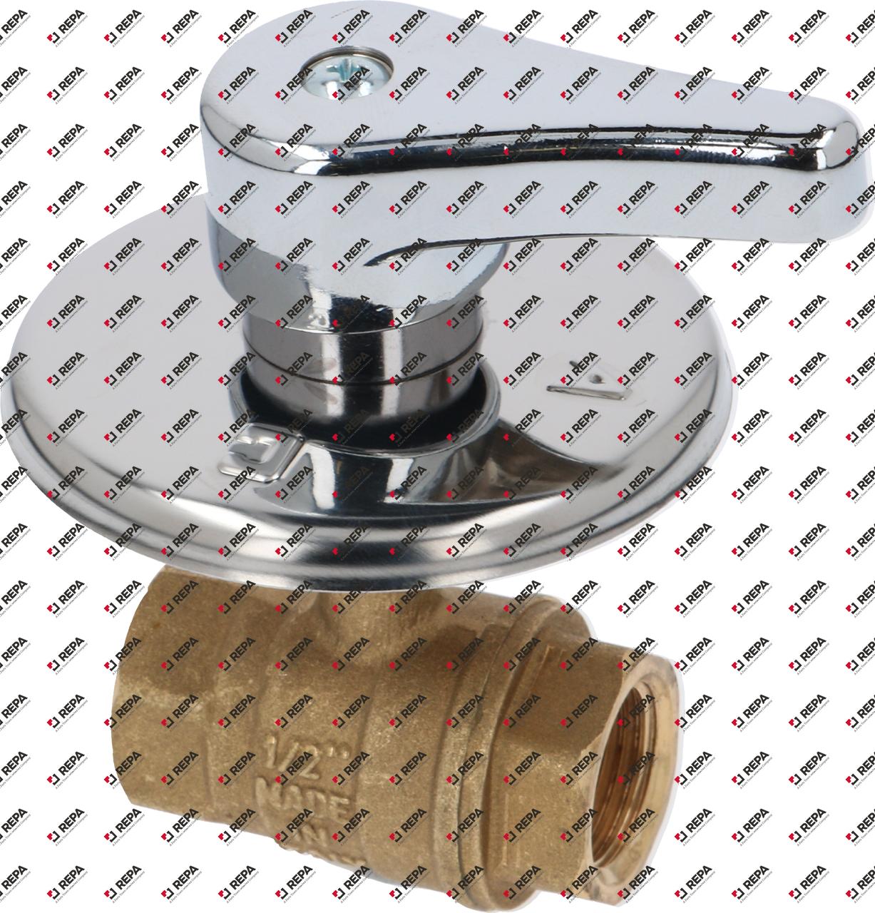 Valvola a sfera completo attacco 1/2" ottone