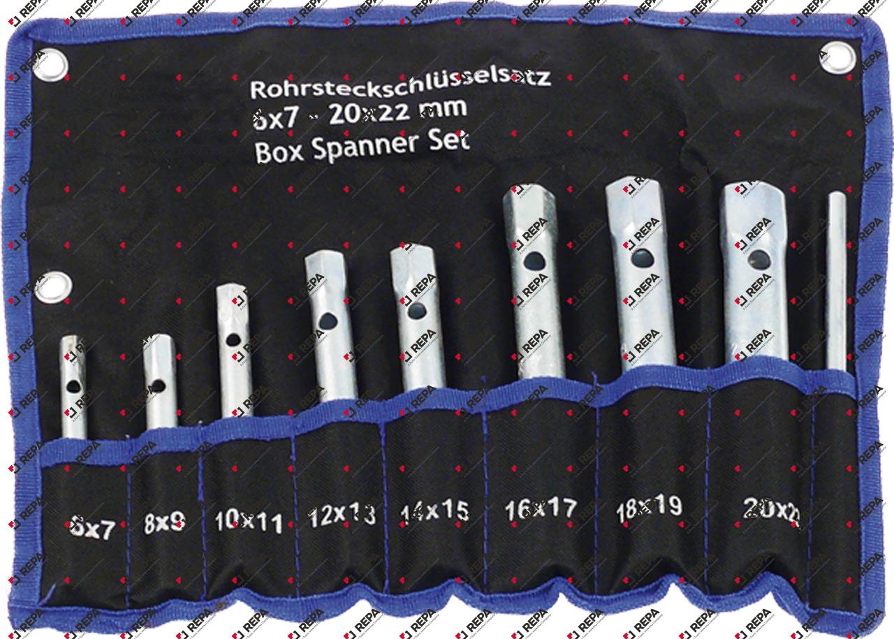 Set di chiavi a tubo 6x7 - 20x22mm 8 pezzi