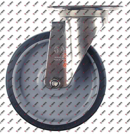 Lenkrolle Plattenbefestigung 140x110mm LA 105x80mm