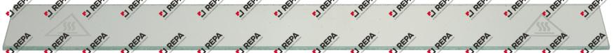 Glass panel L 725mm W 91mm thickness 6mm