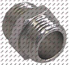 Nipplo doppio filetto 1/4" - 1/4" ottone nichelato
