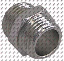 Nipplo doppio filetto 3/8" - 1/2" ottone nichelato