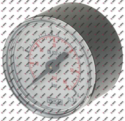 Manomètre raccord centré à l'arrière filetage 1/8"