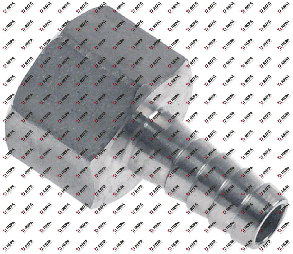 Hose connector SS straight thread 1/2" hose ø 10mm