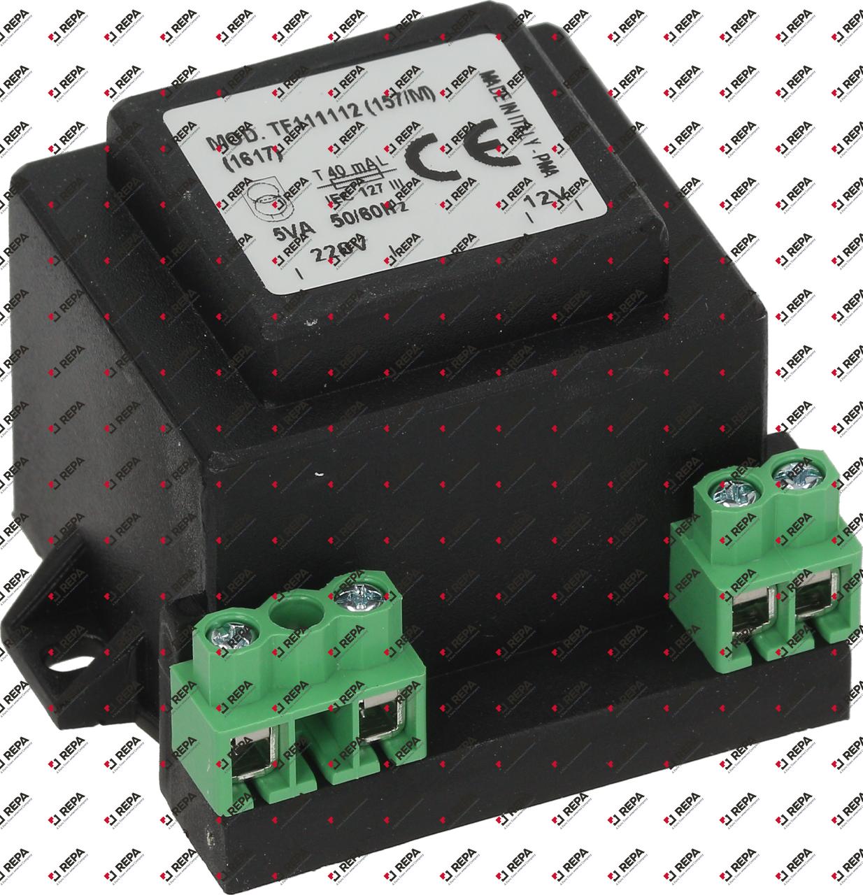Transformer primary 230VAC secondary 12VAC 5VA