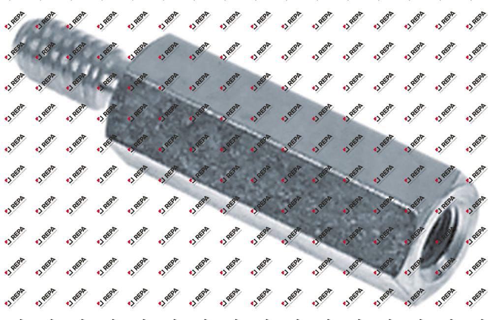 Abstandshalter SW 7  Bolzen 20 mm IG M4 AG M4