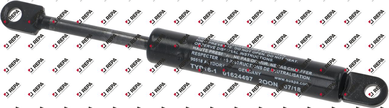 Gasdrukveer L 170mm 200N LA 160mm gat ø 6mm SUSPA
