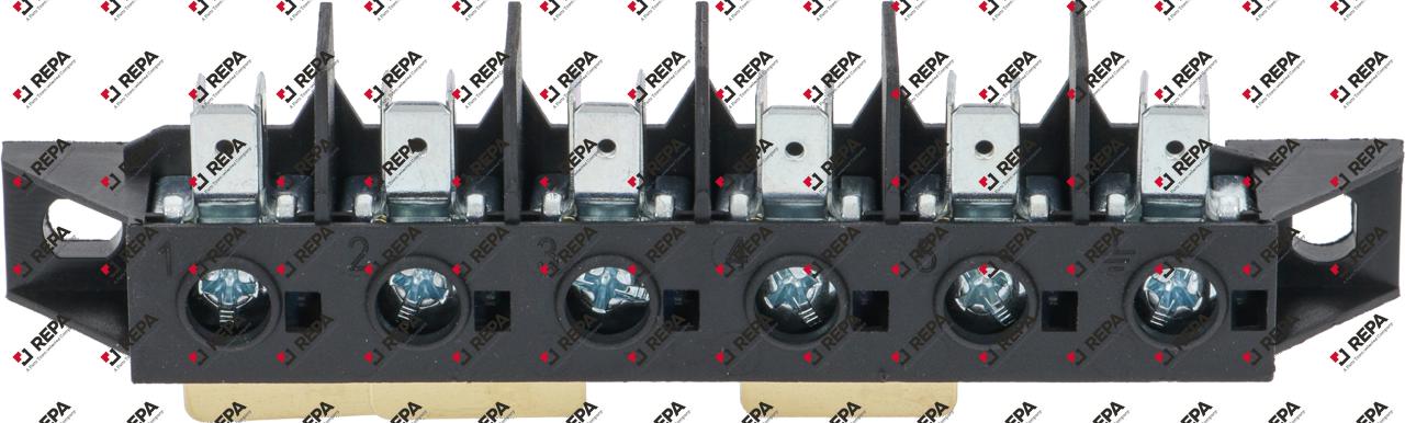 Power terminal block connection ø6mm² / F6.3