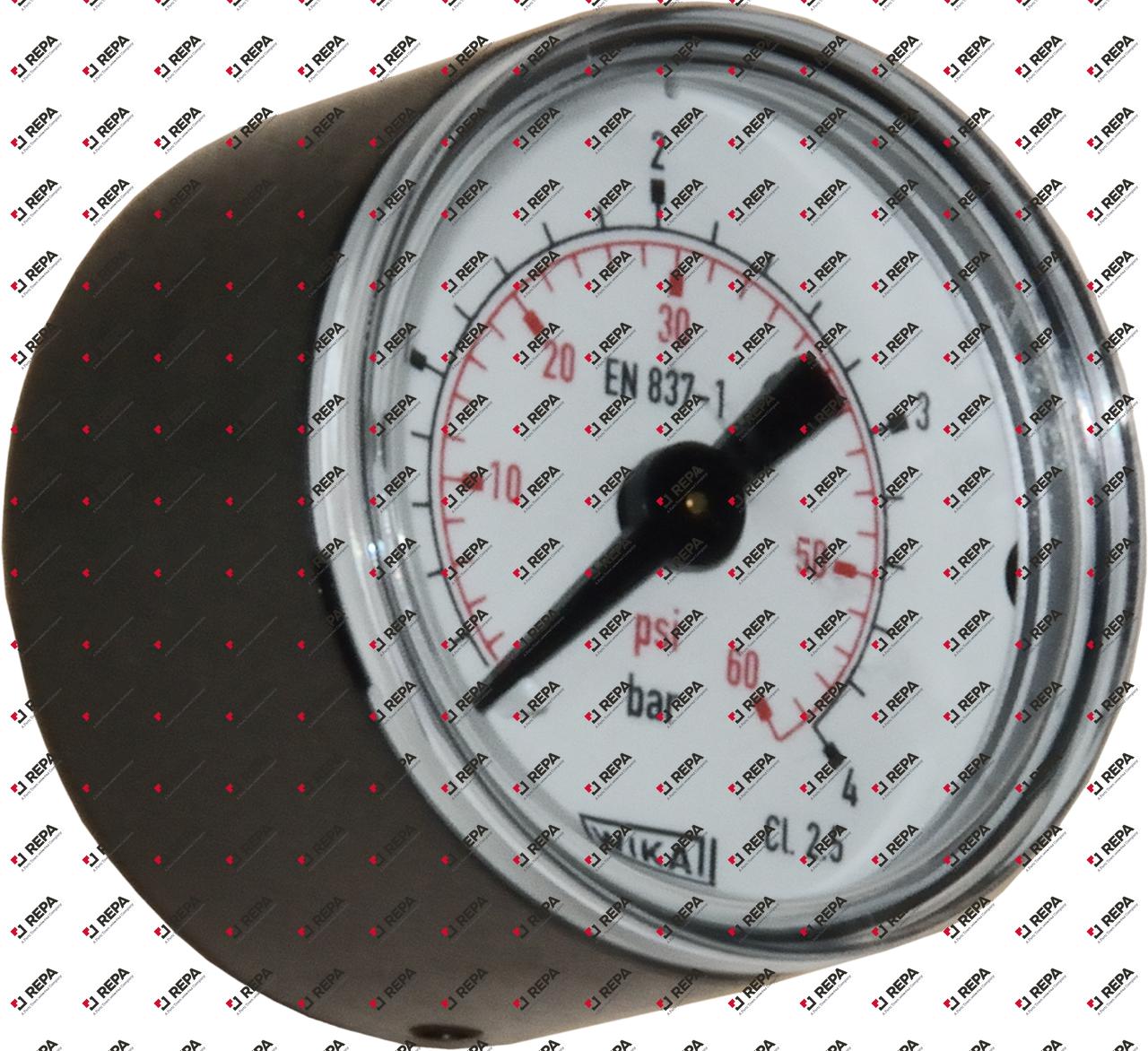 Manometer aansluiting achter midden draad 1/8"