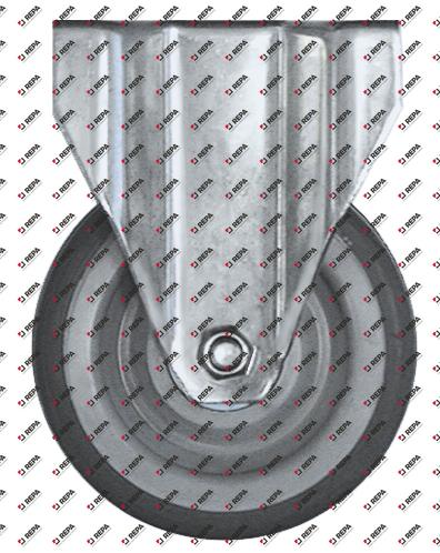Bockrolle Plattenbefestigung LA 70x50mm H 162 mm