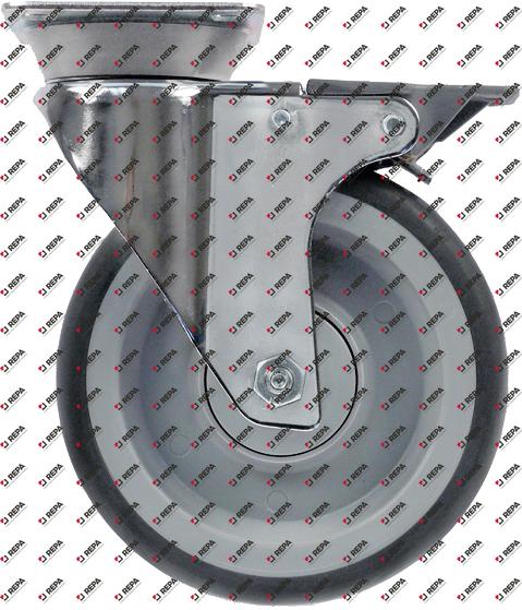 Swivel castor plate fixing hole distance 70x50mm