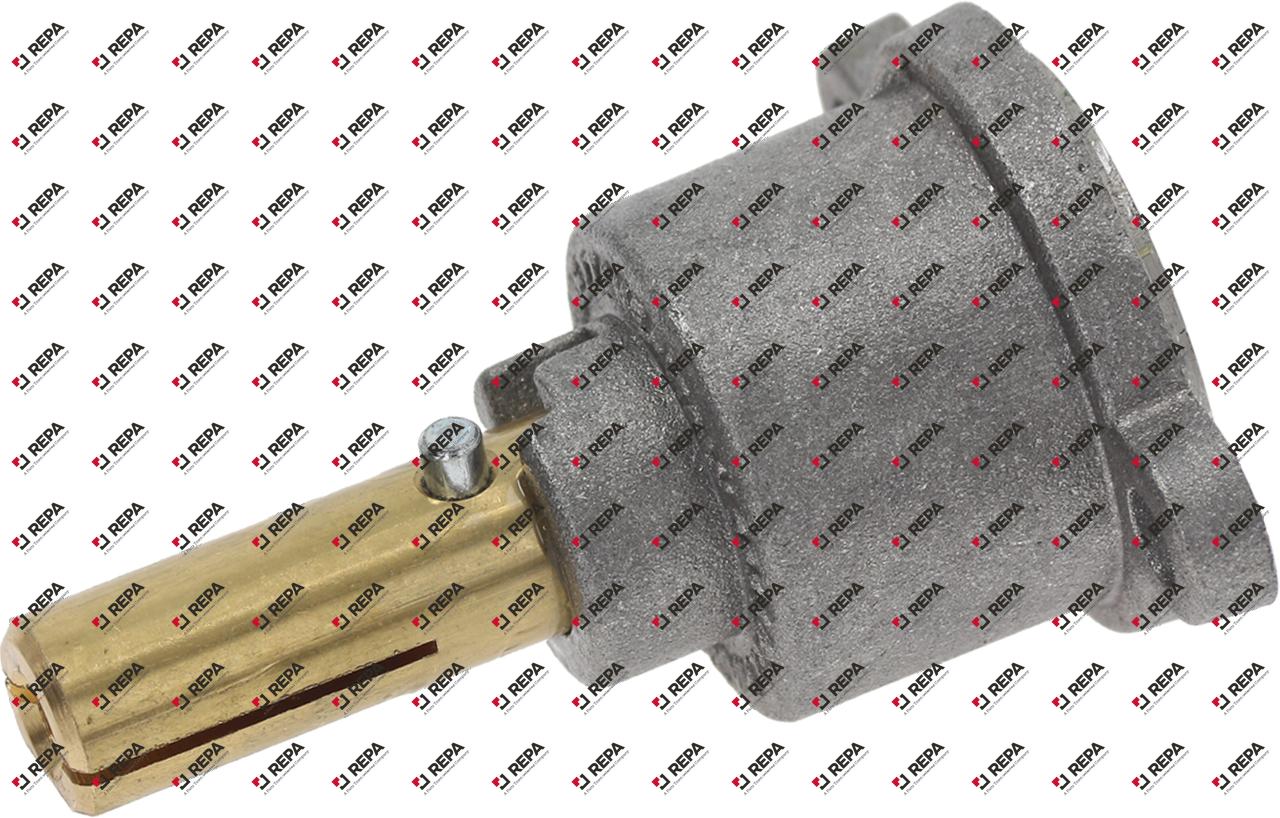 Gas tap front part shaft ø 10x8mm shaft L 25/17mm
