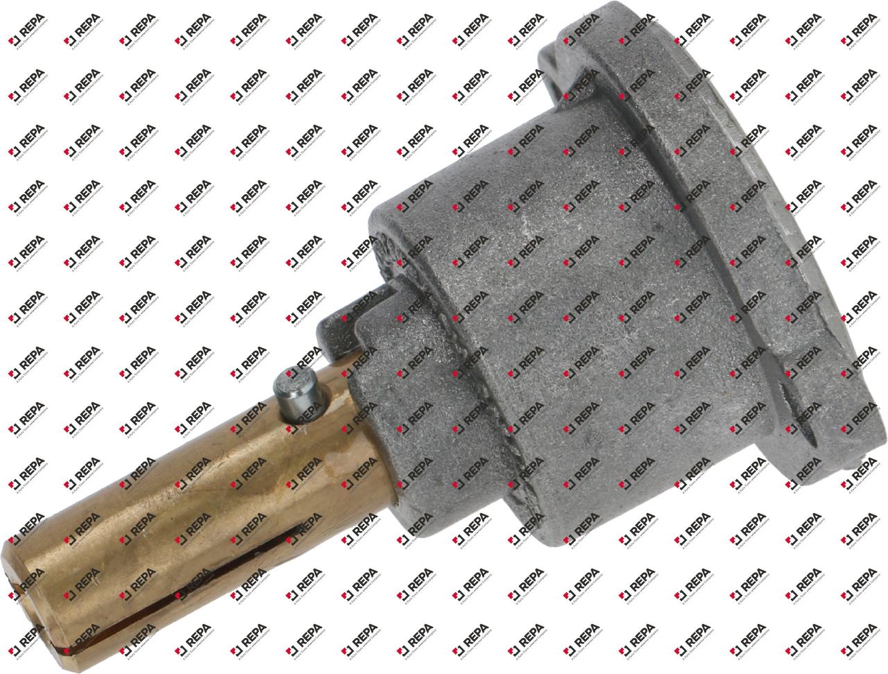 Gas tap front part shaft ø 10x8mm shaft L 25/17mm