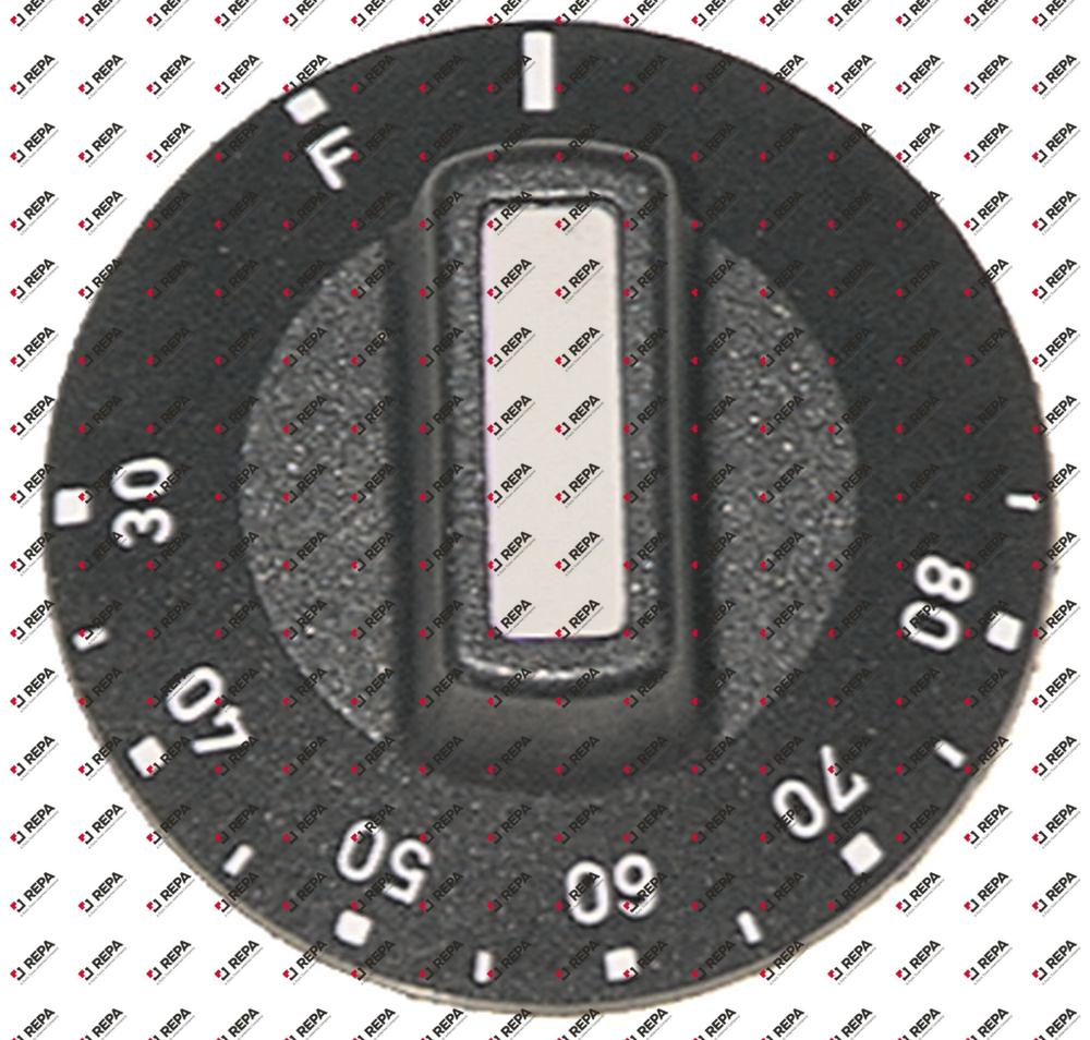 Knob thermostat t.max. 85°C ø 50mm shaft ø 6x4.6mm