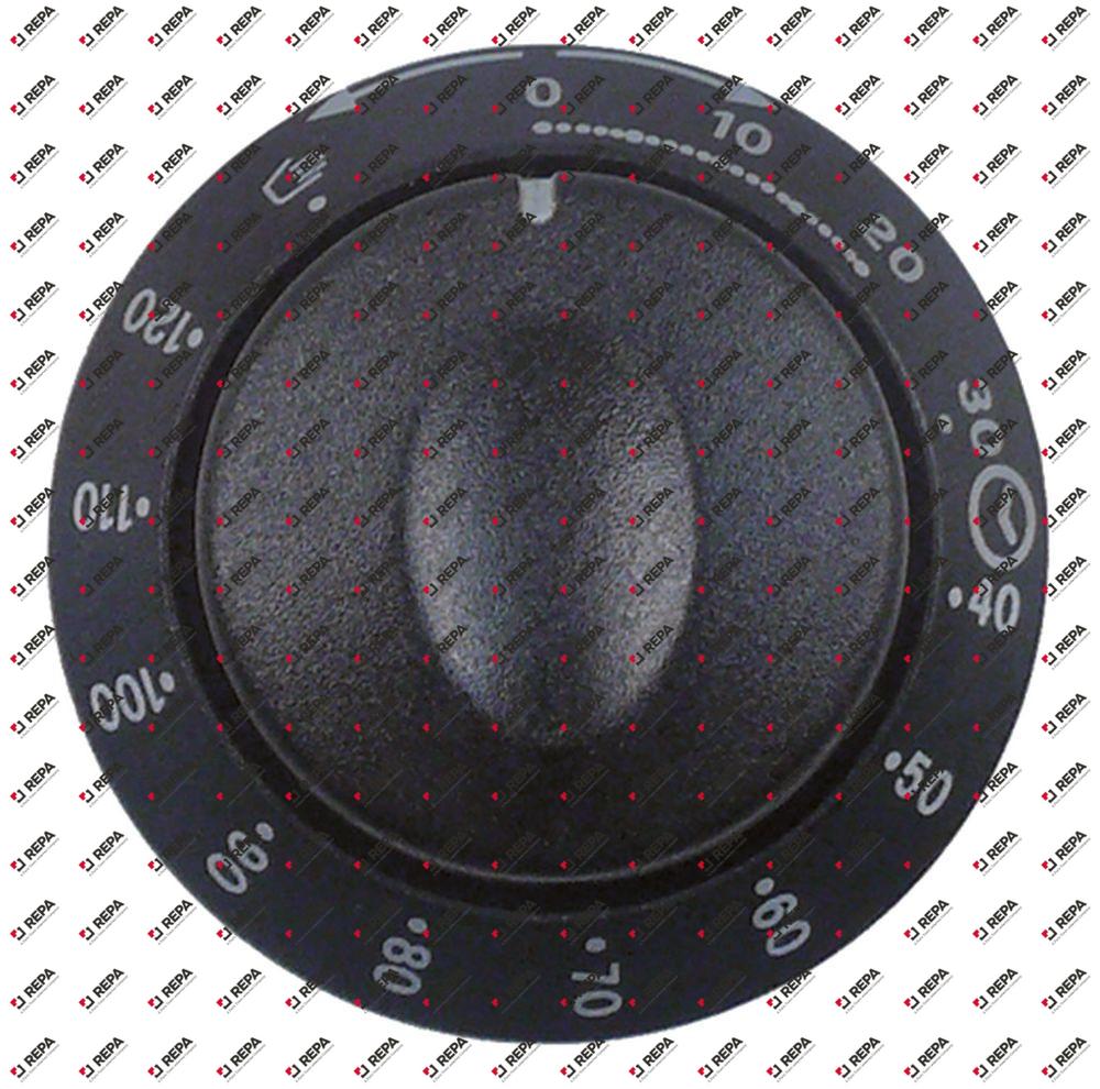 Knop tijd 120min ø 58mm as ø 6x4,6mm