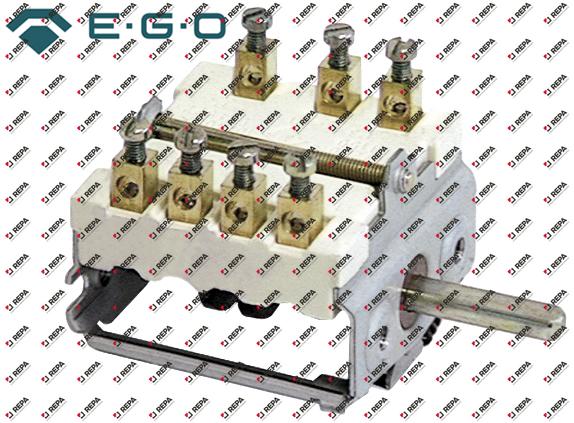 Cam switch 16A sequence 0-1-2-3 shaft ø 6x4.6mm