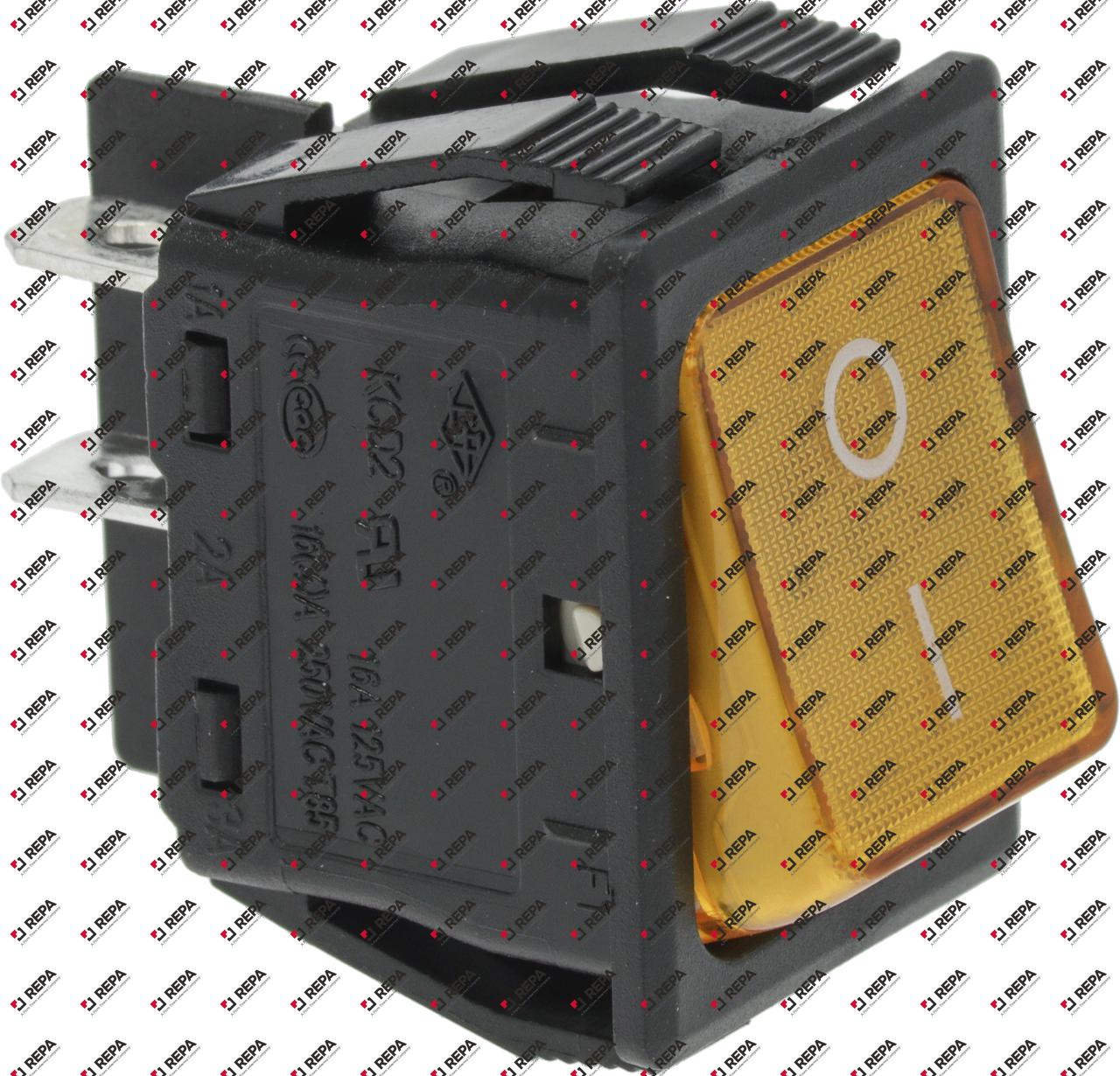 Rocker switch mounting measurements 30x22mm orange