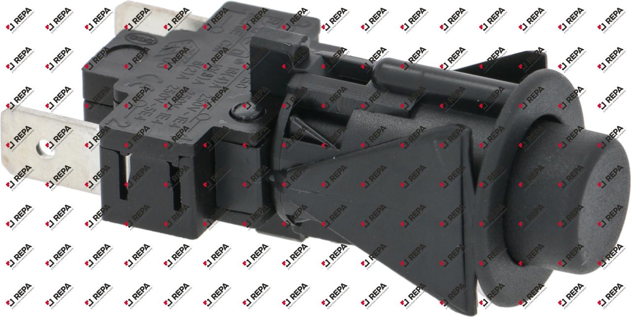 Drucktaster Einbaumaß ø16mm schwarz 1NO 250 V