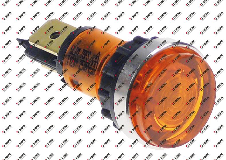 Lampada spia ø 12mm 230V giallo