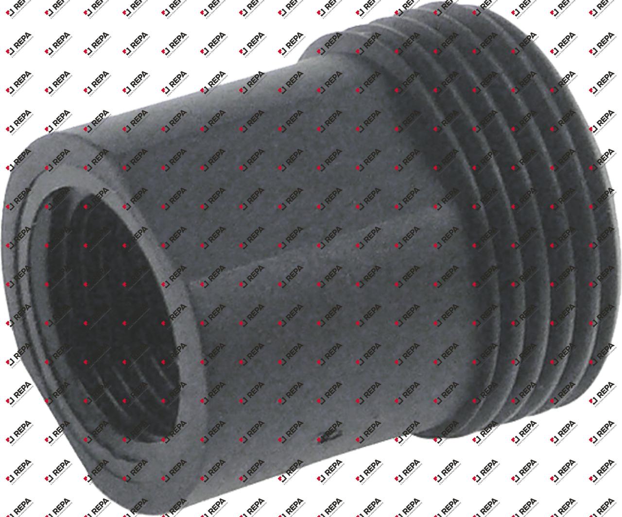 Reducción plástico EC 22  con junta H 3/8" M 3/4"