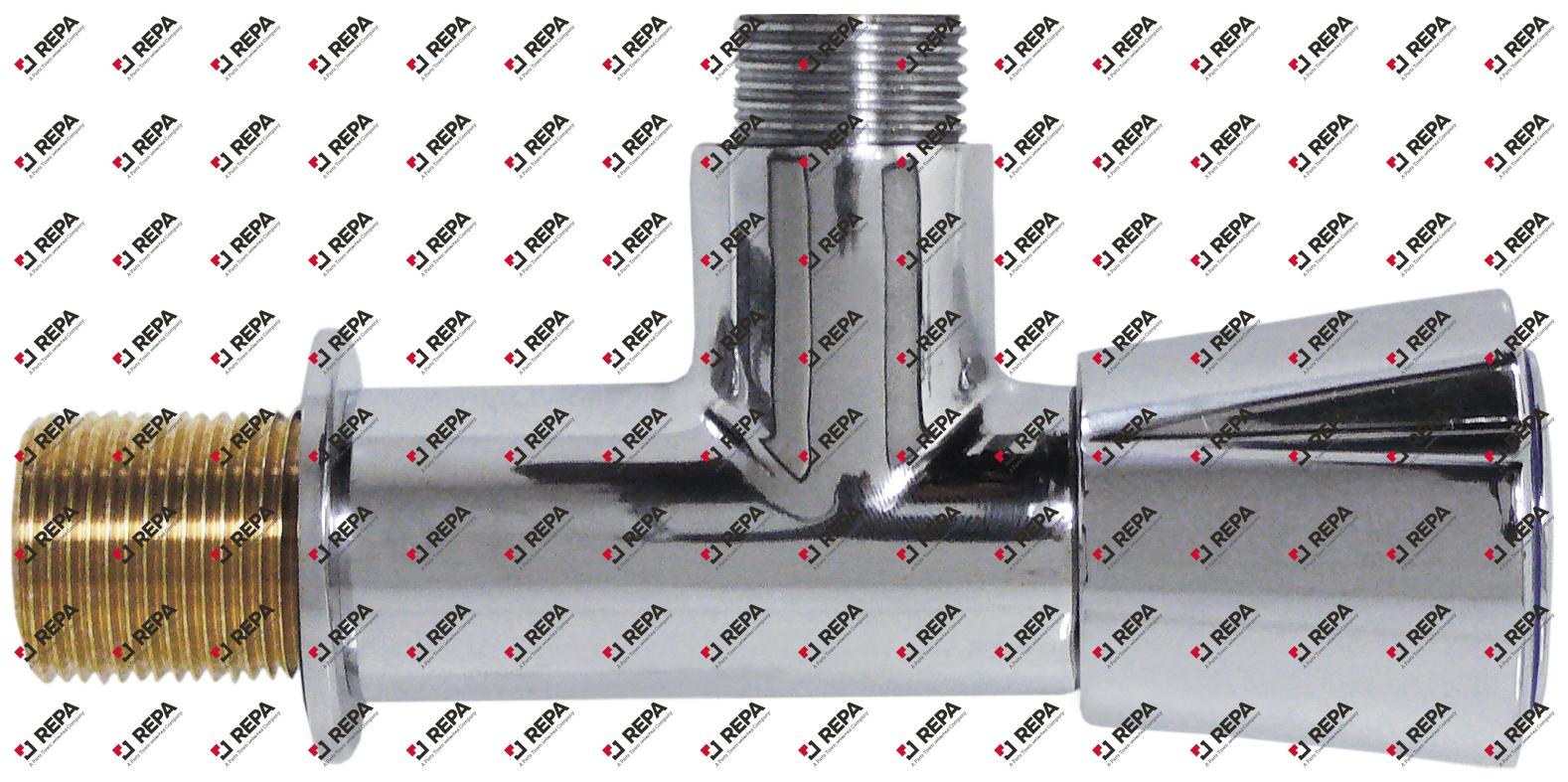 Angle valve inlet 3/4" outlet 1/2" tap head 3/4"