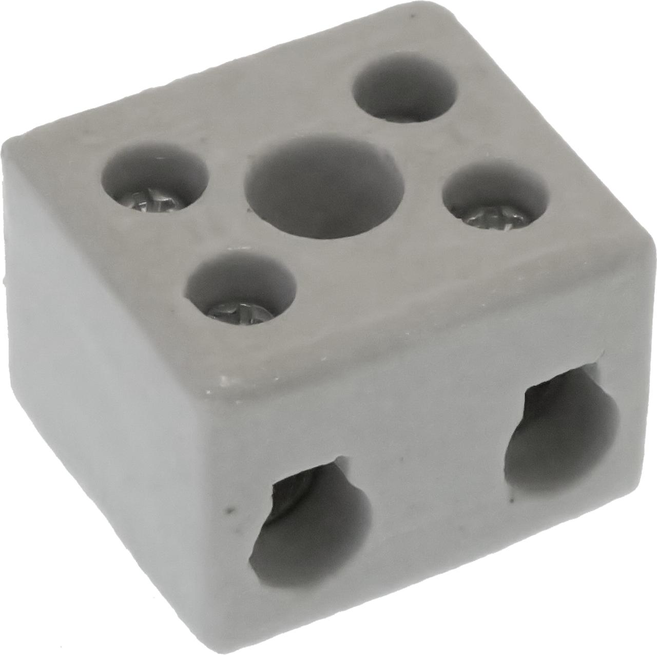 Porzellanklemme H 23 mm L 33 mm B 30 mm 2 -polig