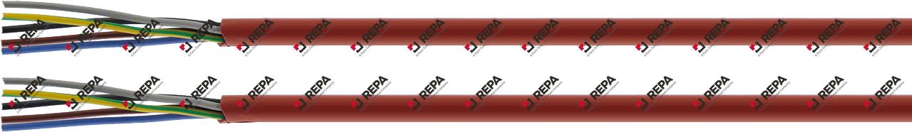 Silikonkabel 0,75 mm² 5 -polig rot