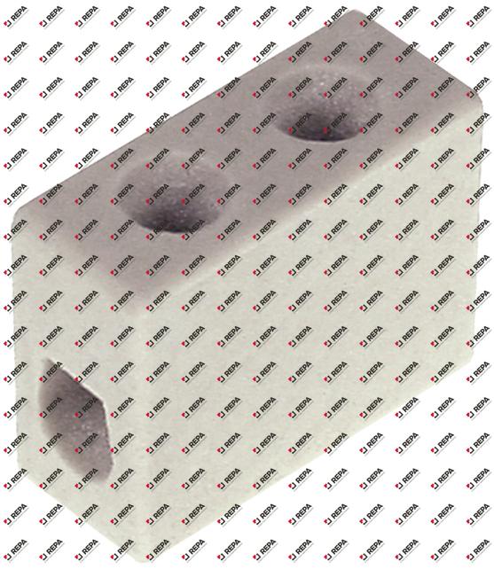 Porzellanklemme H 18 mm L 22 mm B 10,5 mm 1 -polig