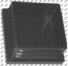 Embout noir L 40mm lar. 40mm pour tubes carré