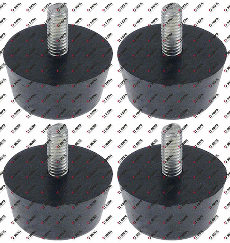 Gerätefuß Gewinde M6 Gewinde L 14mm ø 30mm H 16mm