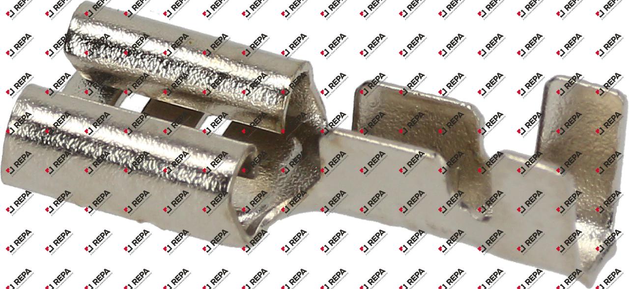 Flachsteckhülse Fe gal Ni T.max. 340 °C 1,0-2,5mm²