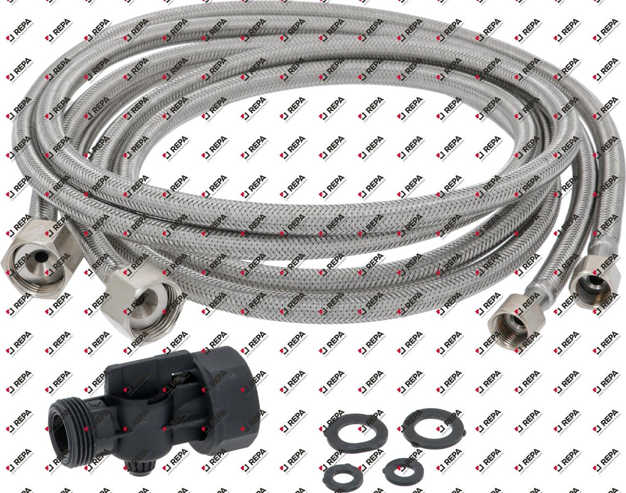 Hose set SS L 2000mm set with stopcock 1ö
