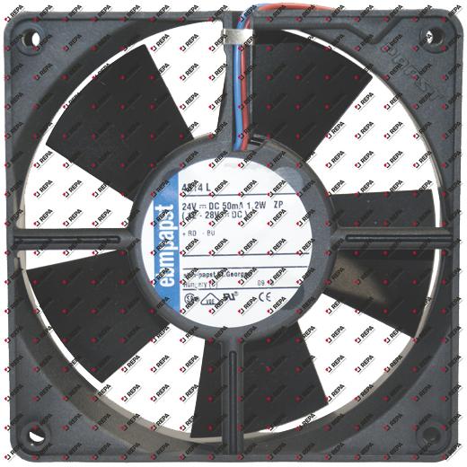 axial fan L 119mm W 119mm H 32mm 24VDC 1,2W